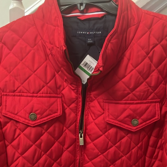 Red Tommy Hilfiger stadium jacket - Picture 3 of 11